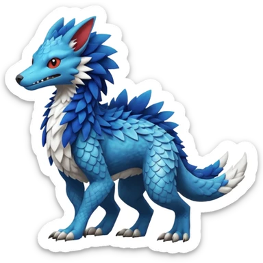  exotic Fakémon-Sergal-Pokémon-Vernid-creature, full body sticker