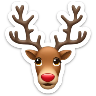 rudolph the red nosed reindeer tired sticker