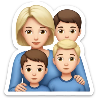 Mom and her three sons sticker