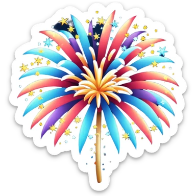 New year Fireworks real sticker