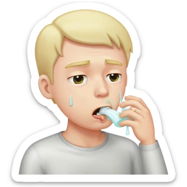 Vomiting man sticker