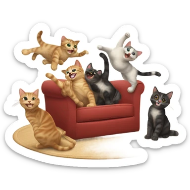 Cats gone crazy sticker