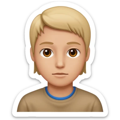 fix the face straight  sticker