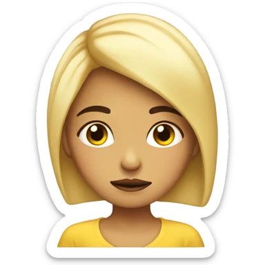 coquette girl with sad face  sticker