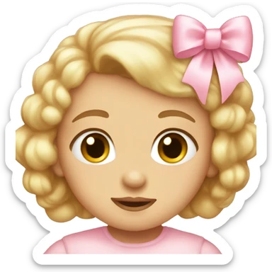 Baby-pink bow  sticker