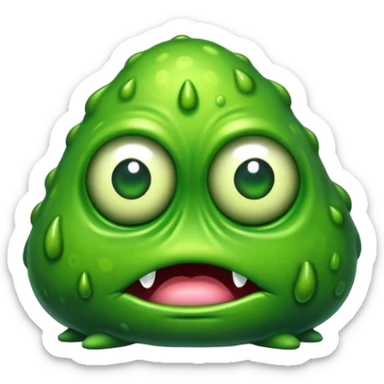 slimy blob monster with one eye sticker