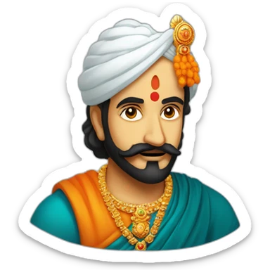 Chhatrapati Shivaji Maharaj facing towards left sticker