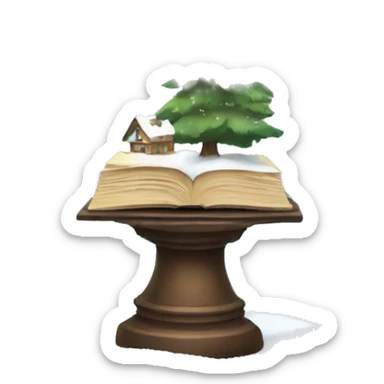  snowglobe book sticker