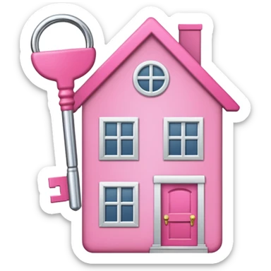 pink house key emoji sticker