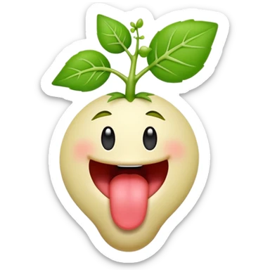 Tongue → tiny vine sprout (playful/sexy) sticker