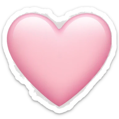 cute light pink heart  sticker