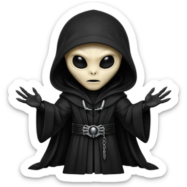 I need an emoji of a xenomorph alien in a sith robe sticker