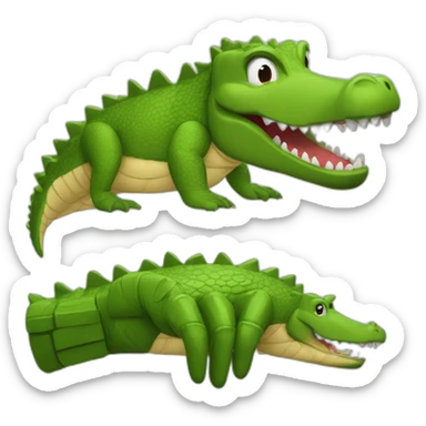 Crocodile avec des gants de mma sticker