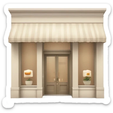 Beige boutique exterior sticker