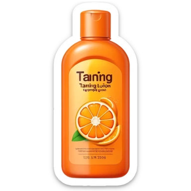 Single use tanning lotion  sticker