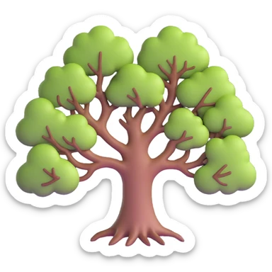 tree heart sticker