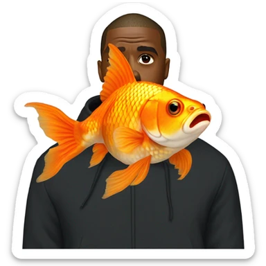 a golfish hybrid with kanye west sticker
