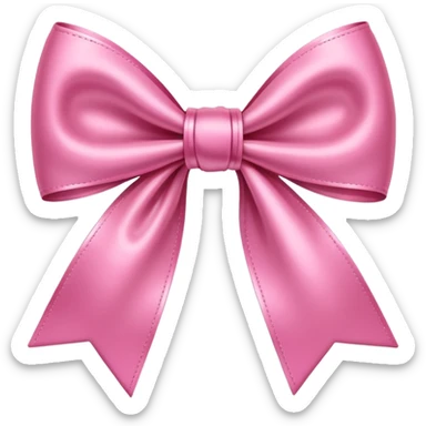 Pretty pink bow emoji sticker