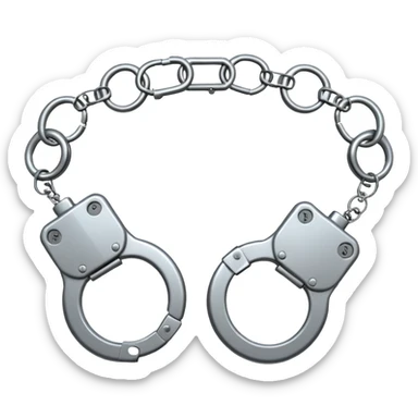 Handcuffs – shiny metal cuffs bdsm style sticker
