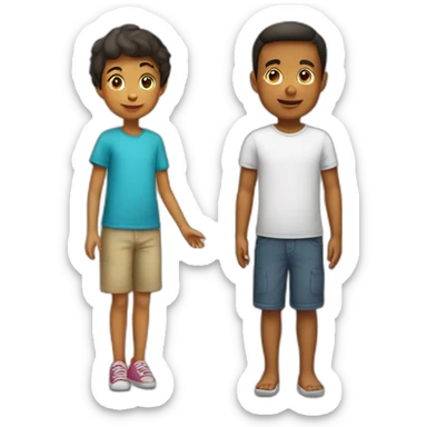 enfant avec adulte sticker