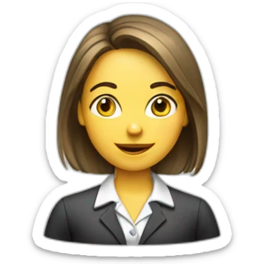 fille secretaire sticker