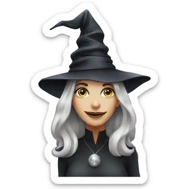 Disco ball witch sticker