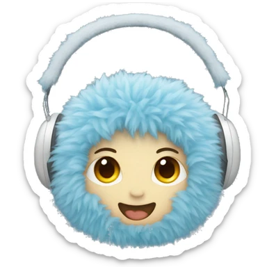 blue-fluffy-earmuffs sticker