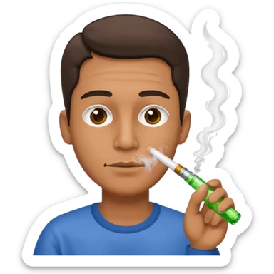 Man smoking bong  sticker