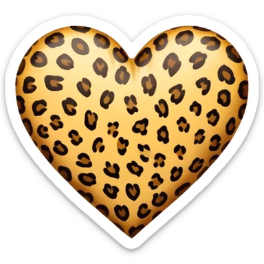 Corazón leopardo  sticker
