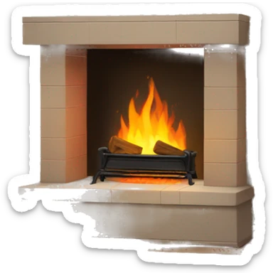 Fireplace sticker