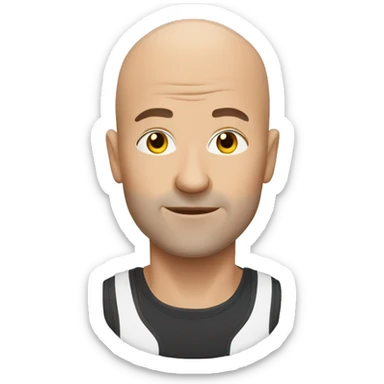 Bald man training sticker