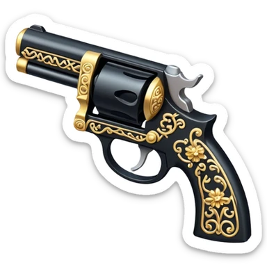 Pistol with ring sticker