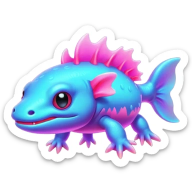 Axolotl gaming sticker