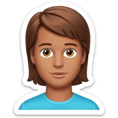 barbie merliah summers as a guy with brown har and brown eyes and tanned skin sticker