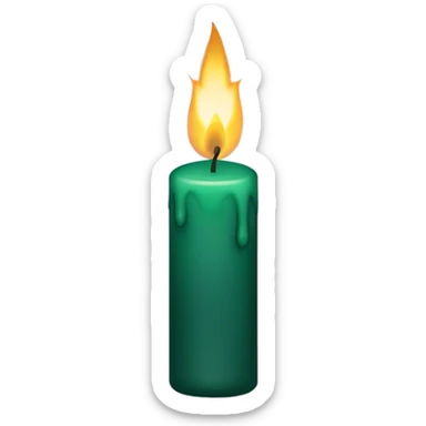 dark emerald aesthetic candle sticker