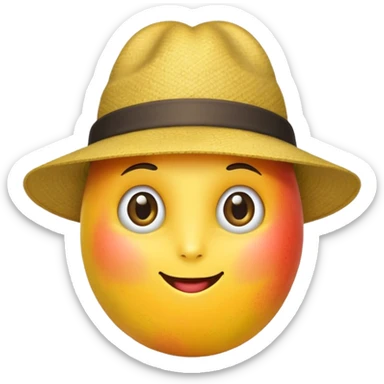 A mango with hat  sticker