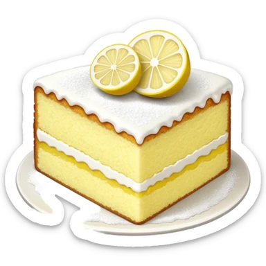 A slice of lemon cake sticker