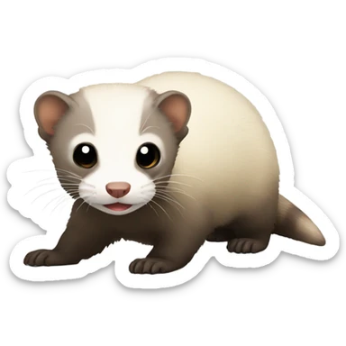 Ferret crawling  sticker