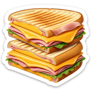 panini with ham and cheese sticker