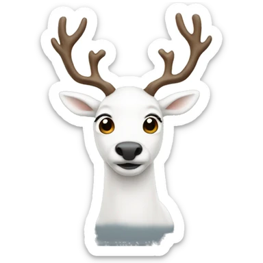 white-reindeer sticker