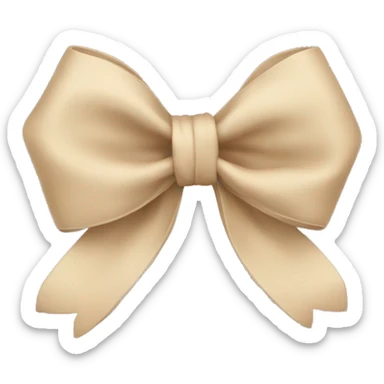 bow beige  sticker