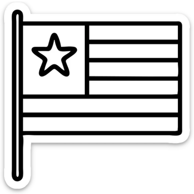 Catalan flag, minimalistic, no shading sticker