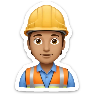 civil engineer wearing hard hat sticker