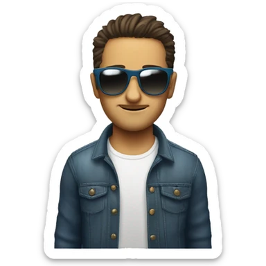 Tiburon fiestero Con gafas cool sticker