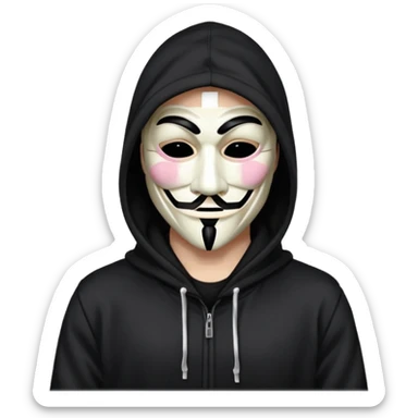 Hacker Anonymous sticker