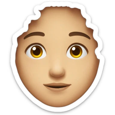 Garçon, cheveux long bouclés,yeux marrons sticker