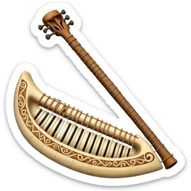 prehistoric musical instrument sticker