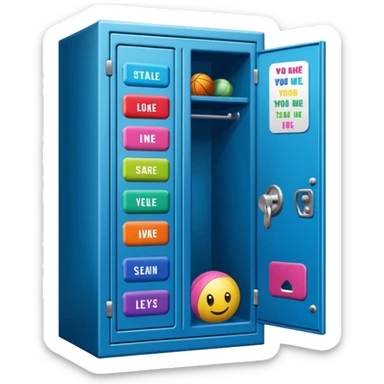 decorated gym locker sticker