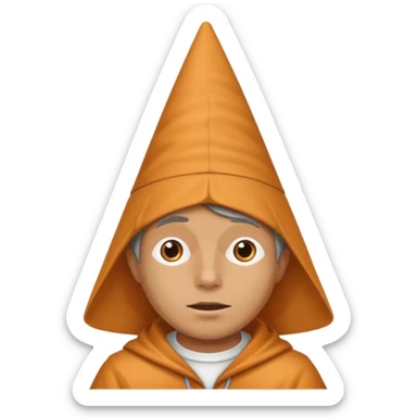 Chat visage humain qui porter pun chapeau sticker