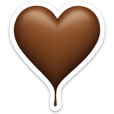 Brown heart sticker